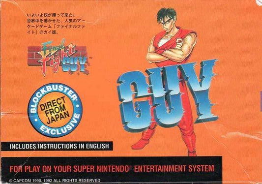 Final Fight Guy (Super Nintendo) - Game Manual Only
