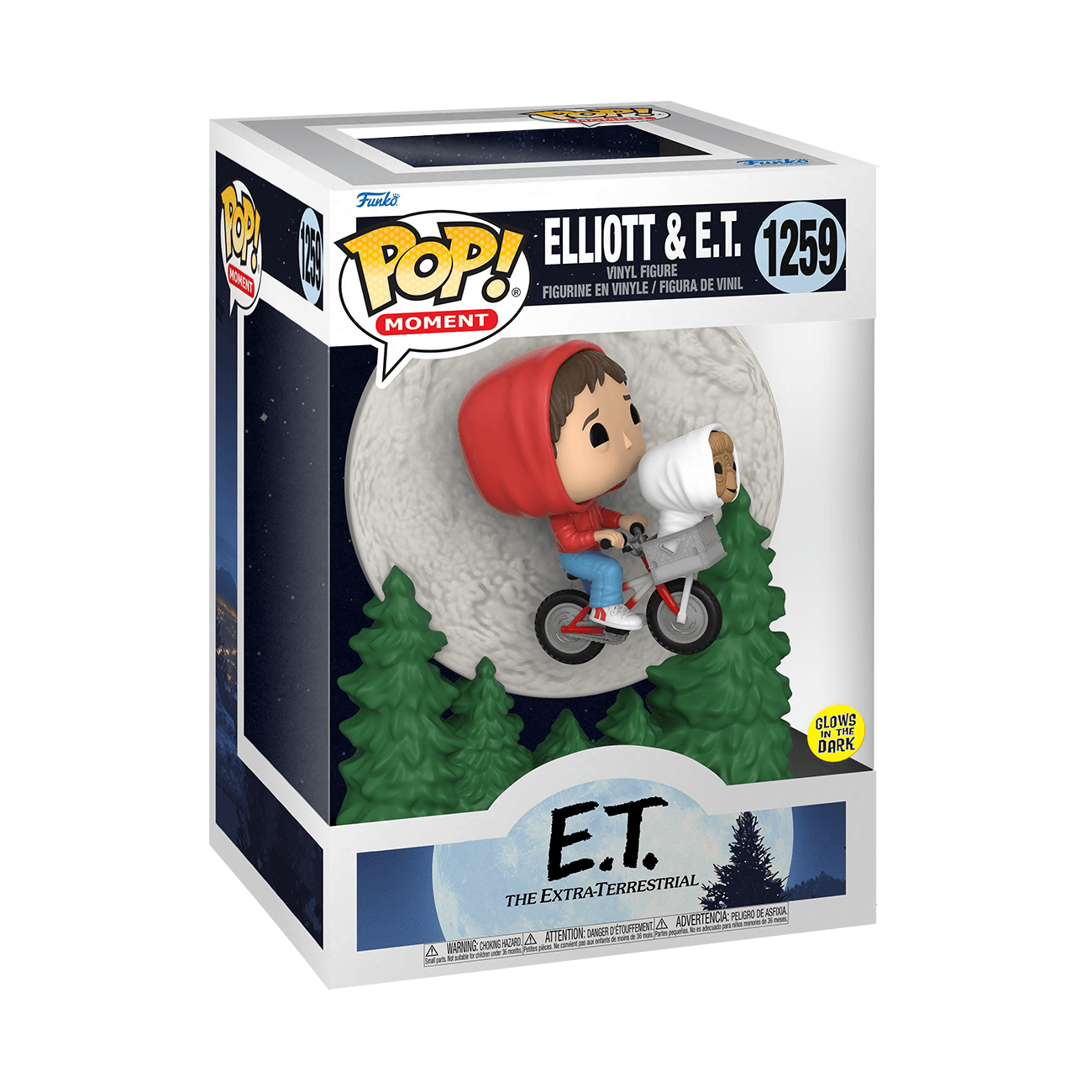 Funko Pop! Moment: E.T. The Extra-Terrestrial - Elliot and E.T. Flying Glow-in-the-Dark - 