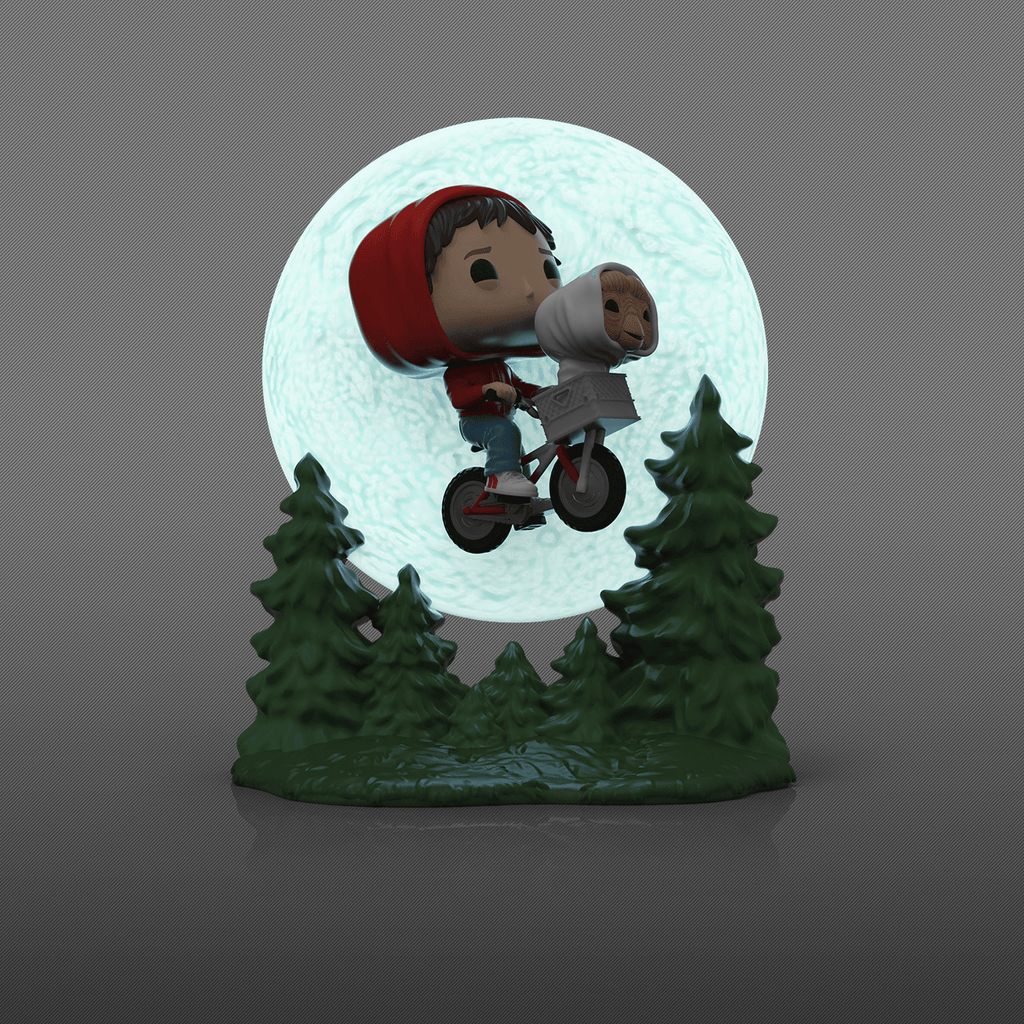 Funko Pop! Moment: E.T. The Extra-Terrestrial - Elliot and E.T. Flying Glow-in-the-Dark - 