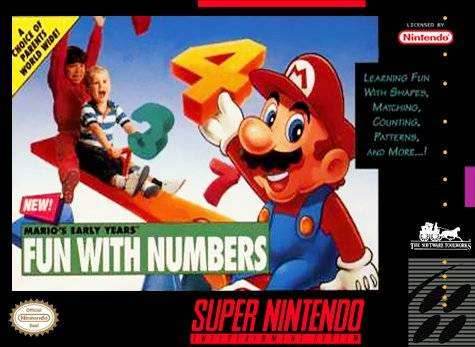 Mario's Early Years Fun With Numbers (Super Nintendo) - Game Manual Only