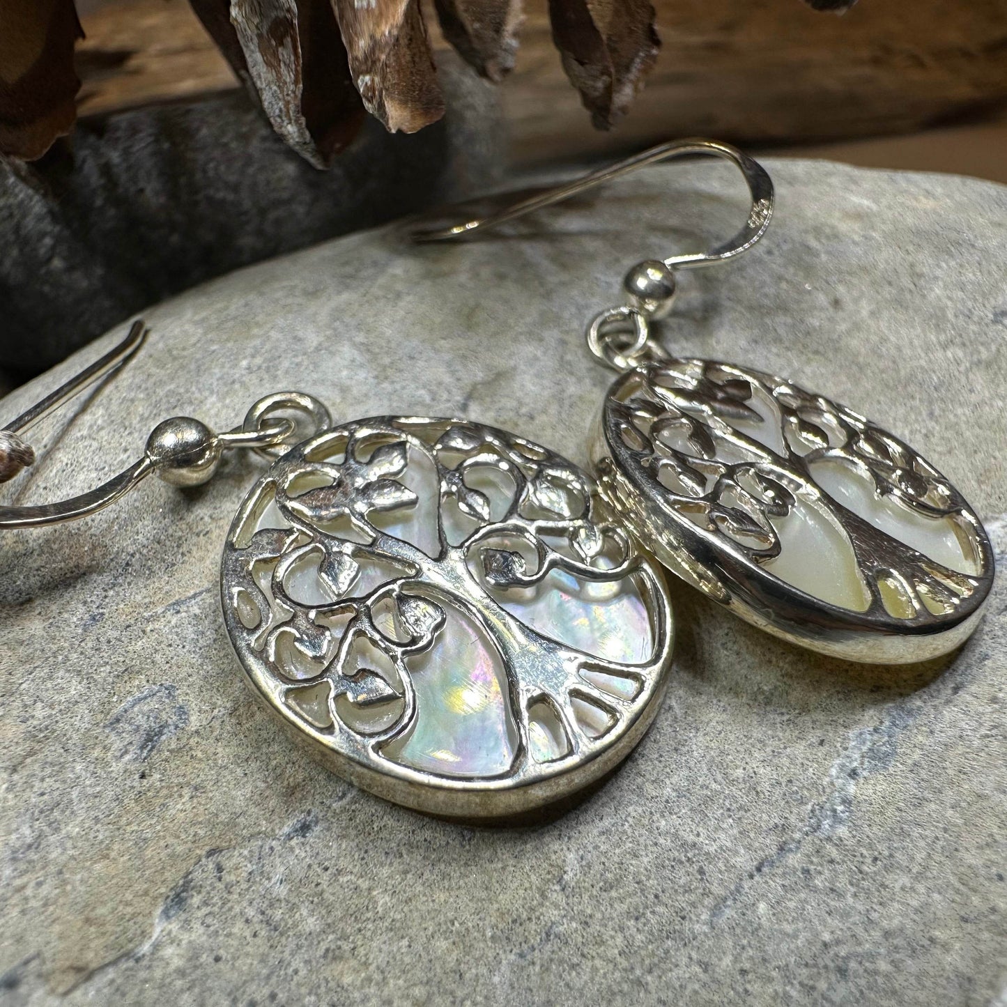 Domhainn Tree of Life Earrings - Abalone Shell