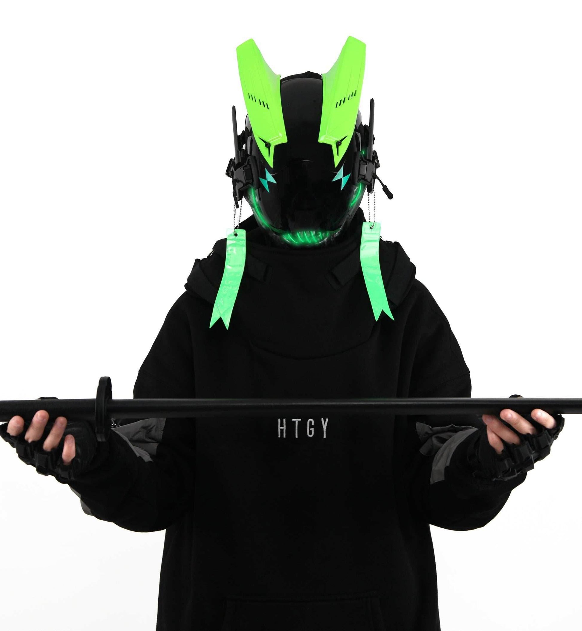 Green Skeleton Tech Mask - 