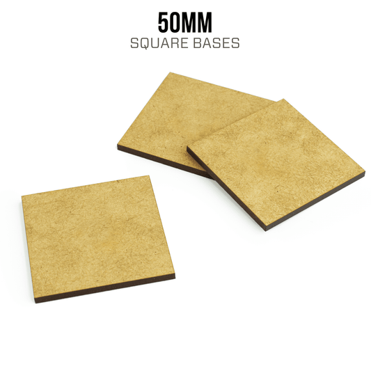 50mm Square Bases - Blank