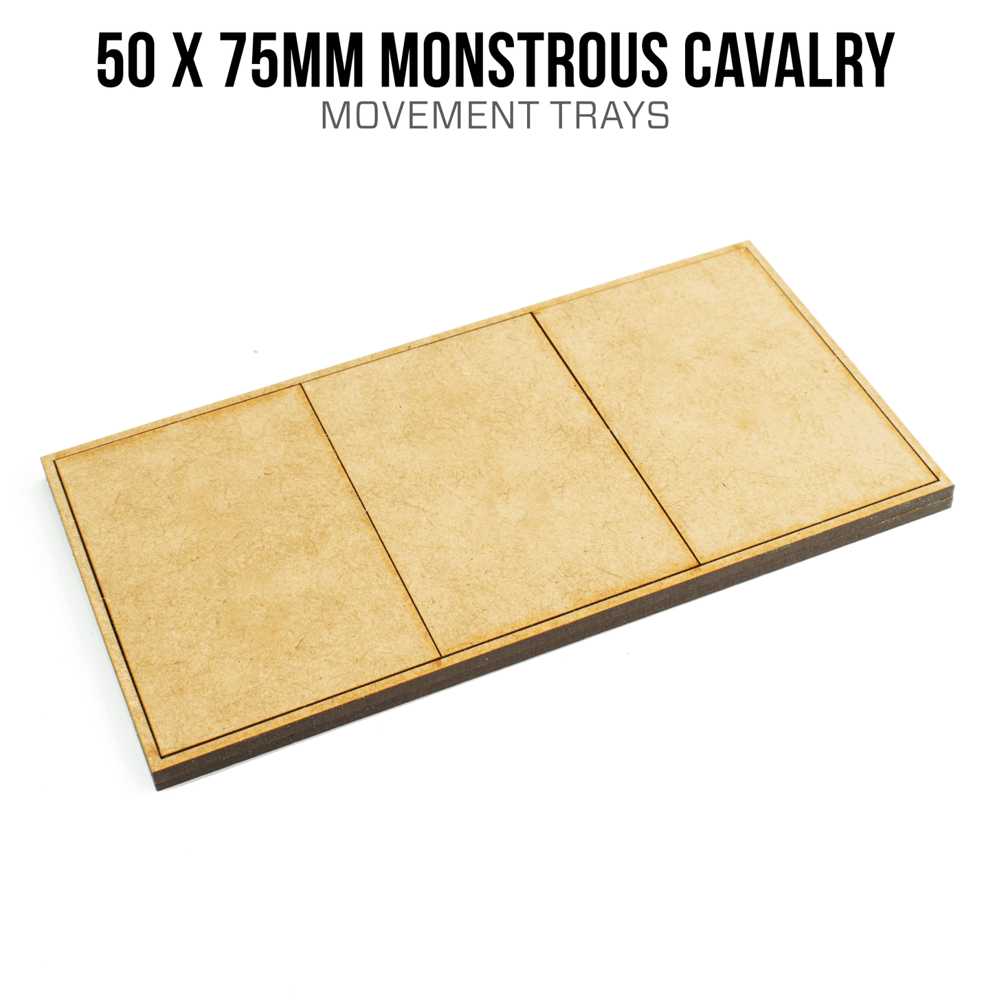 50mm x 75mm Monstrous Cavalry Trays - 1 / 1 / Blank