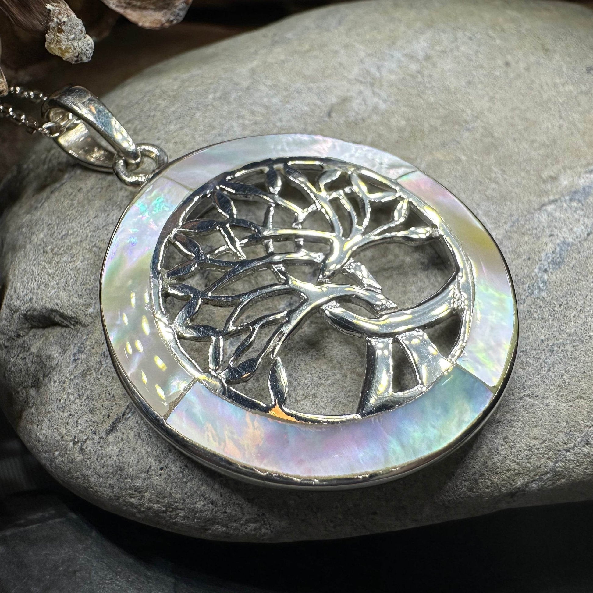 Carmina Tree of Life Shell Necklace - Abalone Shell