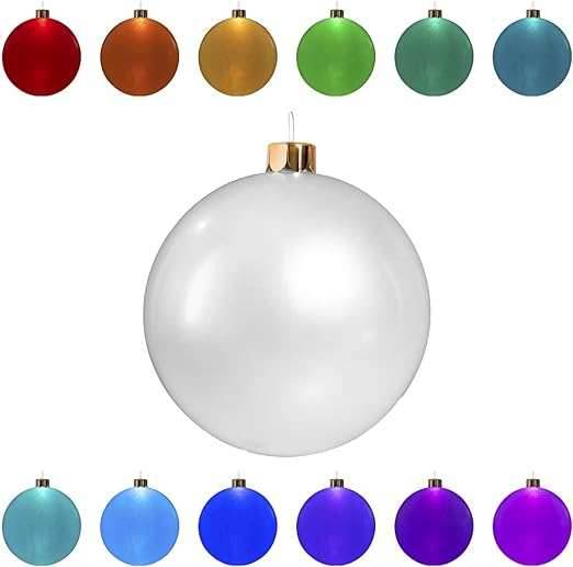 Inflatbale Oversized Ornaments Balls Outdoor Indoor Light up LED - 