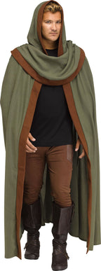 Woodland Warrior Robin Hood Cloak Adult Green Medieval Cape