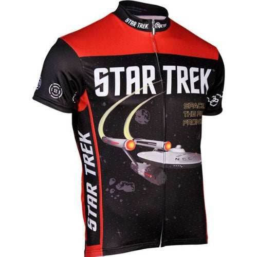 Retro Image Apparel Men's Star Trek Cycling Jersey (Small) - Small / Red