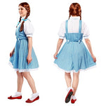 Women's Dorothy Costume - Wizard of Oz Blue Gingham Dress with Hair Bows