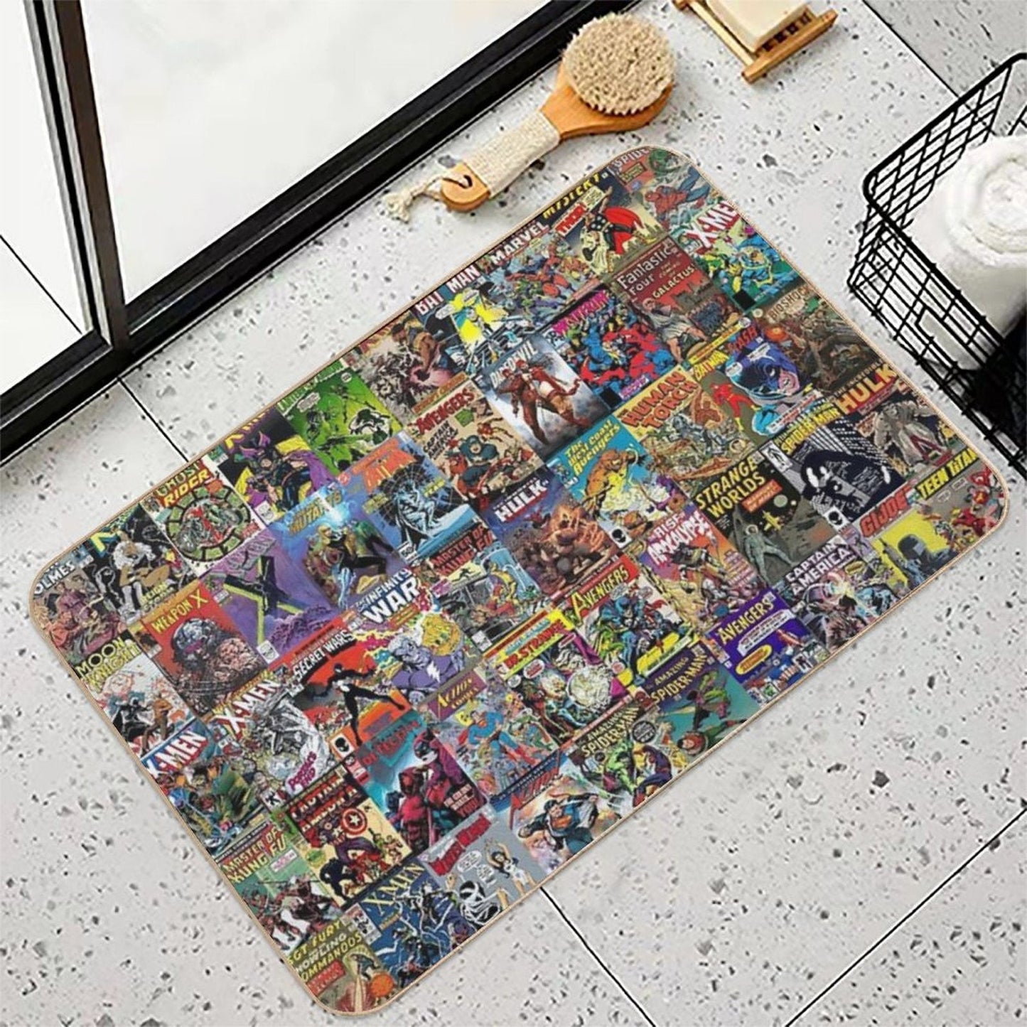 Comic Books  Dirt-Trapping Bath Mat