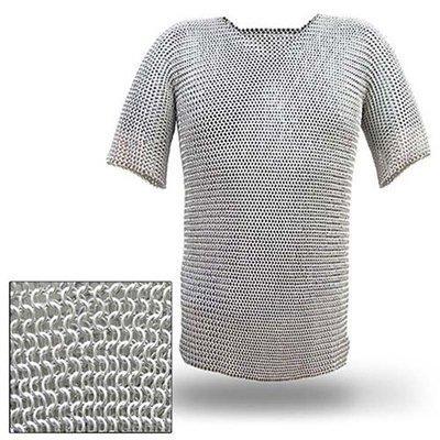 Haubergeon Chain Mail Replica  Armor Long Shirt-0