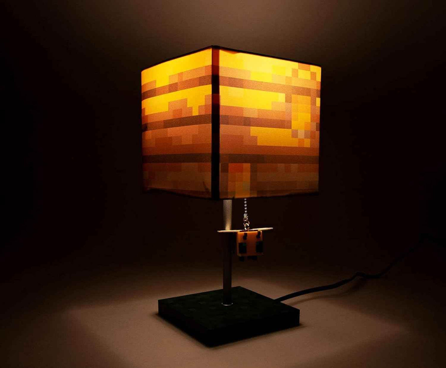 Minecraft Bee Lamp - Yellow Bee Nest Mood Light with 3D Puller | Kids Desk Lamp - 