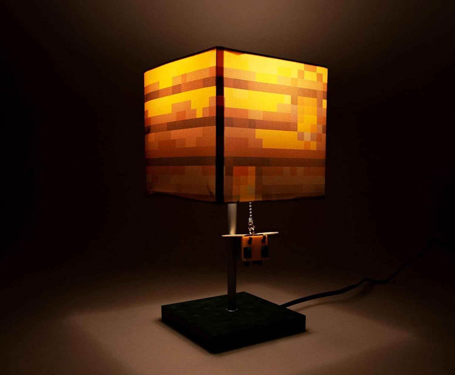 Minecraft Bee Lamp - Yellow Bee Nest Mood Light with 3D Puller | Kids Desk Lamp - 