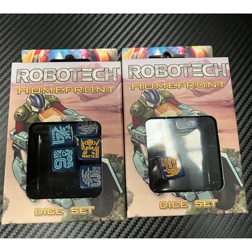 Robotech: The Roleplaying Game - Homefront Dice Set - 6 Custom D6 Dice, 16mm, Tabletop Roleplaying Game Accessory, Licensed