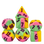16mm Silicone RPG Dice Set - Tropical Sorbet Twist
