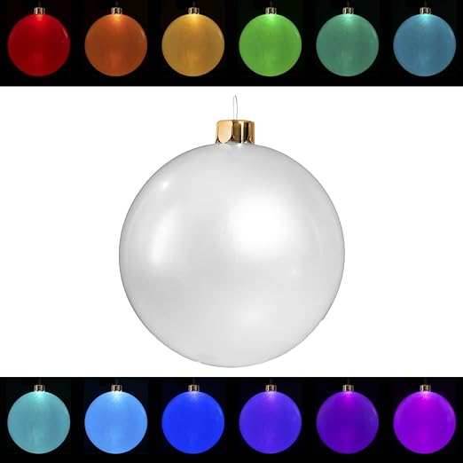 Inflatbale Oversized Ornaments Balls Outdoor Indoor Light up LED - 