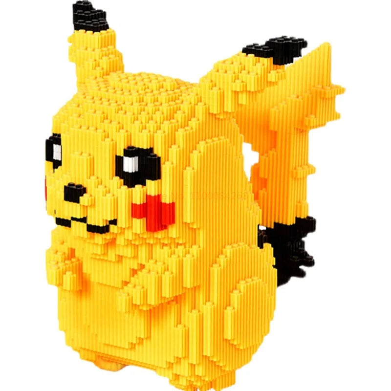 5210pcs Anime Pokemon Pikachu Diamond Micro Building Blocks Games Model  Mini Bricks Figure Difficult Decompression Toys Gift