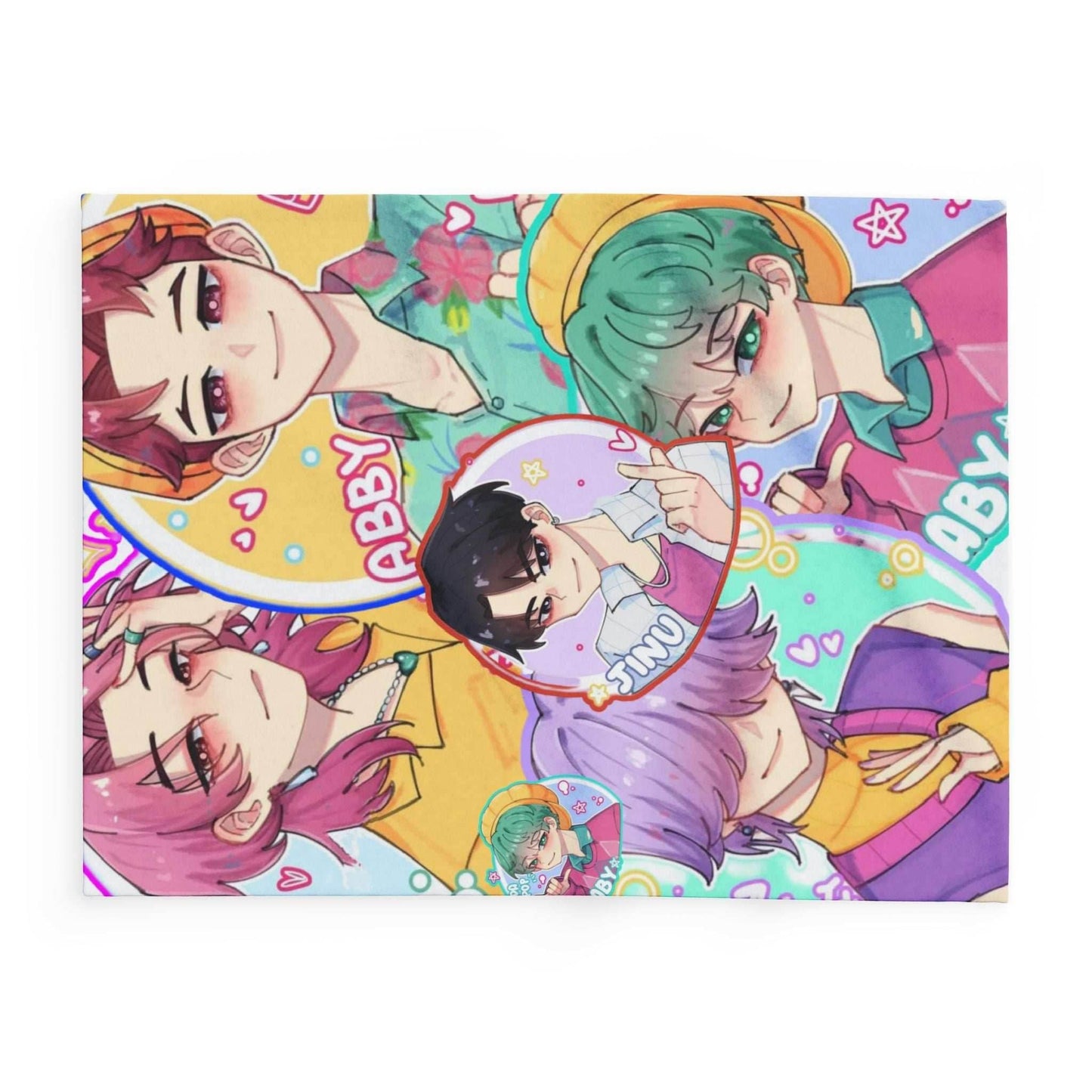 Anime-Inspired kpop boys Fleece Blanket, Cozy Throw Blanket, Personalized Gift, Home Decor, Unique Anime Blanket - 30'' × 40''