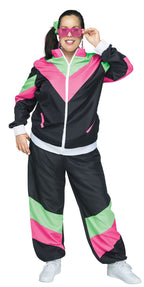 80's Track Sweat Suit Adult Costume 1X 16-20