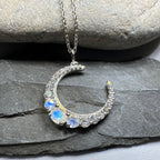 Moonstone Crescent Moon Necklace