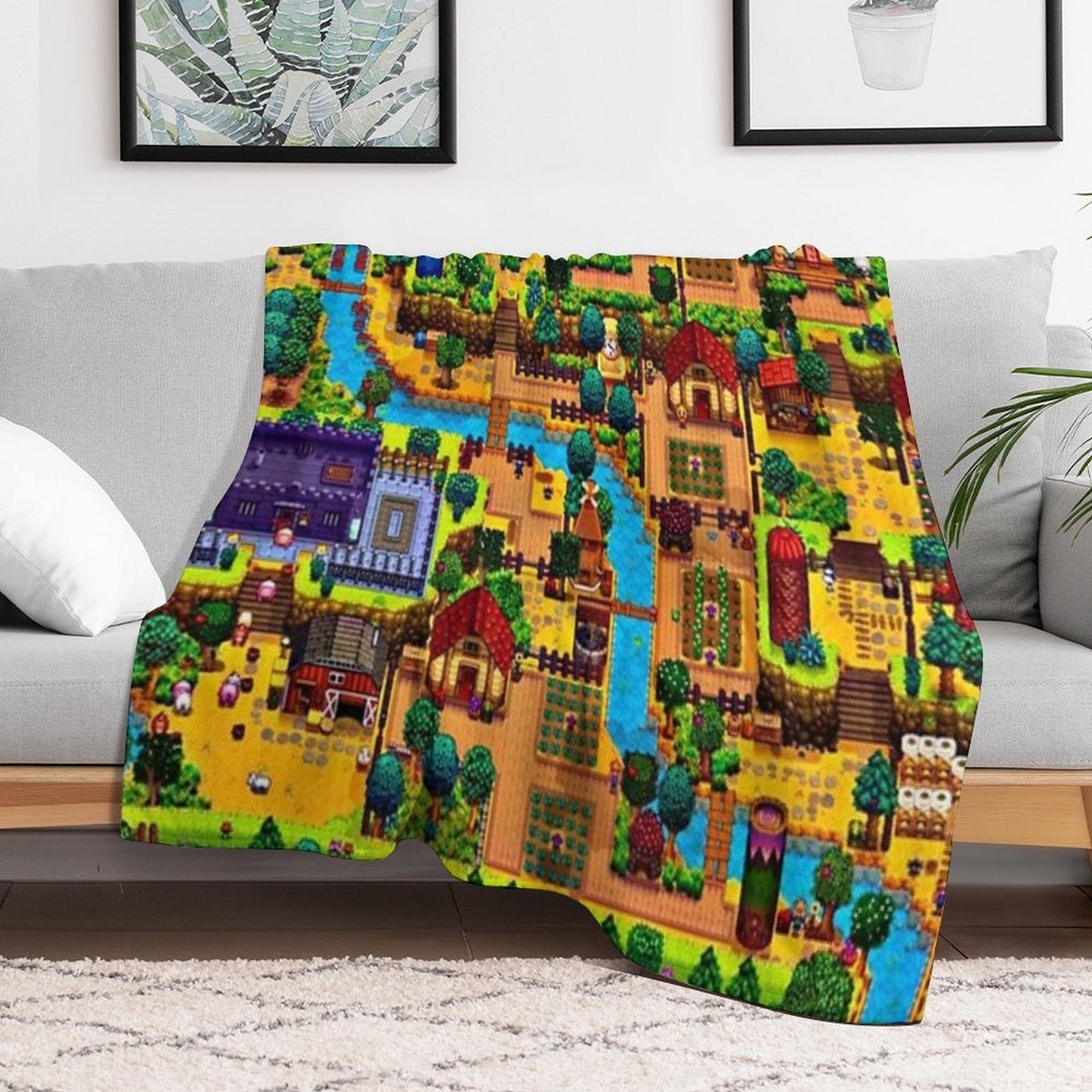 Stardew Valley Map Throw Blanket