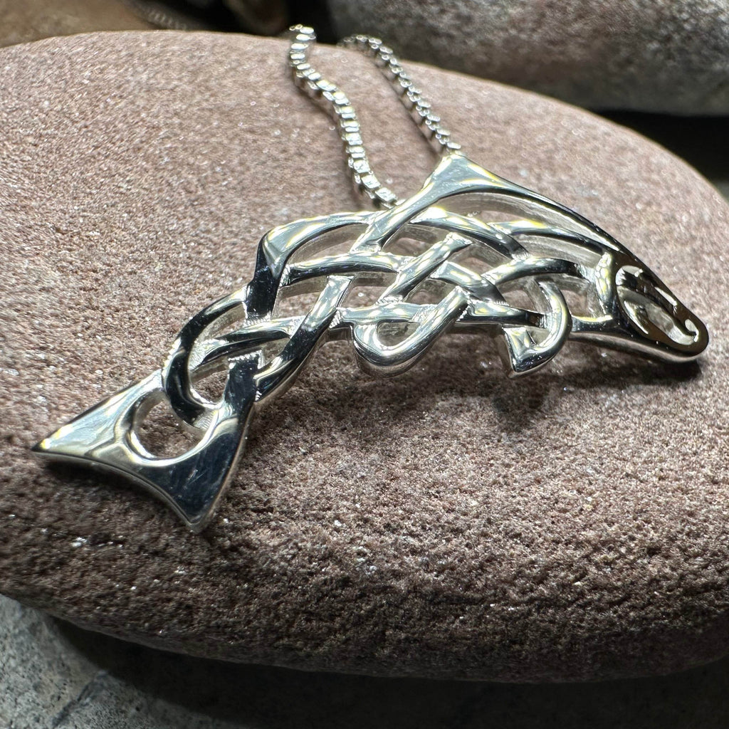 Celtic Salmon of Knowledge Necklace - 18