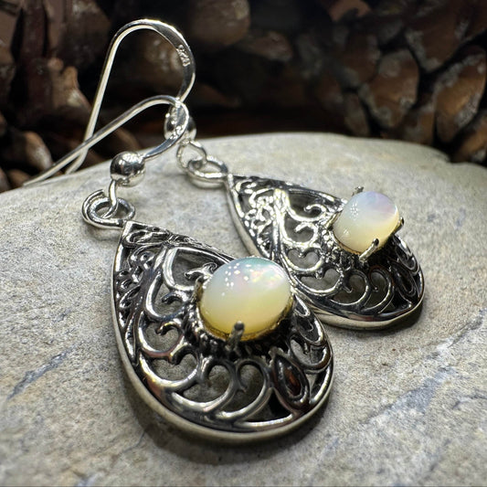 Alby Celtic Raindrop Earrings - abalone shell