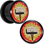 9/16 Licensed Thor Hammer Logo Acrylic Screw Fit Plugs Set