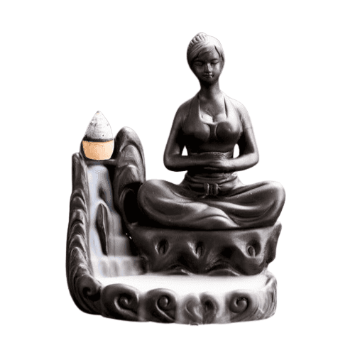 Yoga Meditation Incense Burner Waterfall - Brown 2