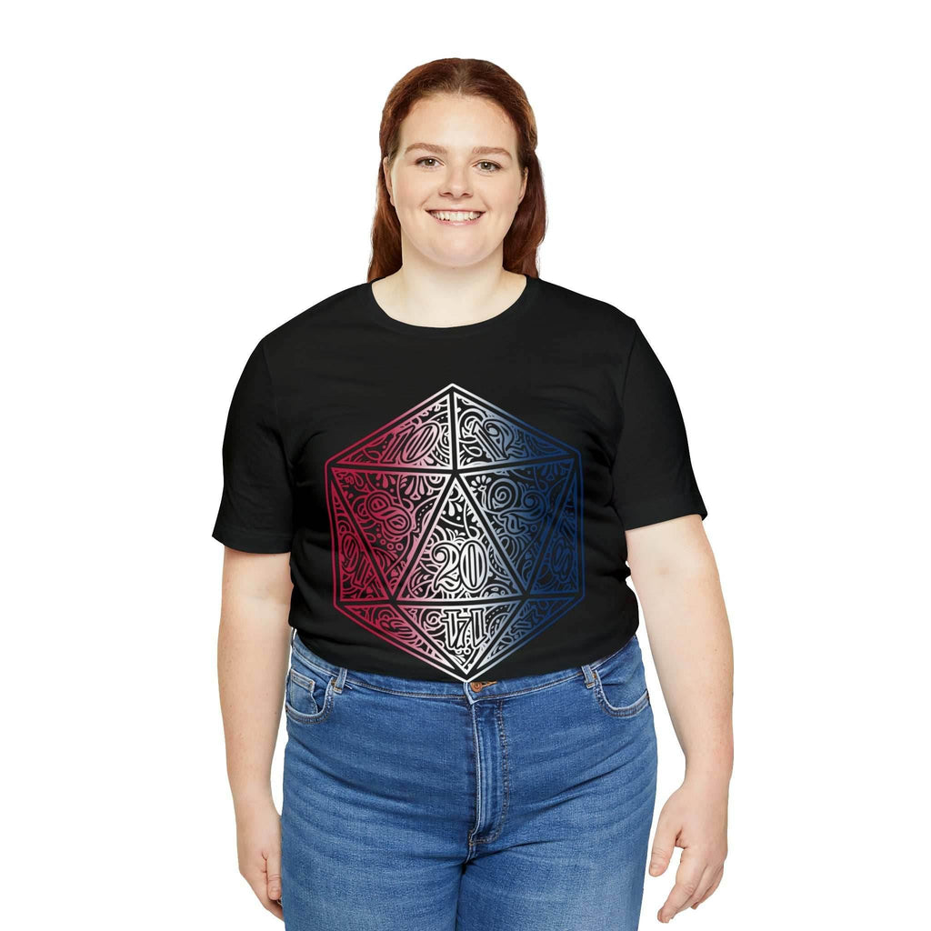 Red, White, and Blue Ombre Ornamental Dice Shirt - Army / S