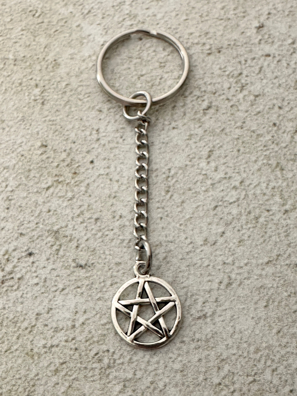 Witchy Pentacle Zipper Pull Bag Charm Keychain