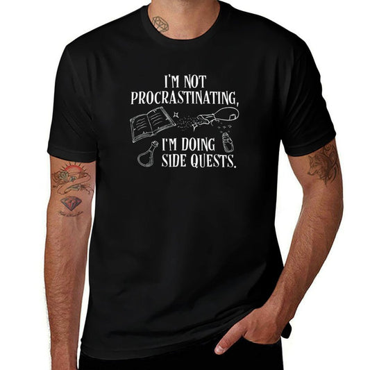 I'm Not Procrastinating I'm Doing Side Quests  Fade-proof Color T-Shirt