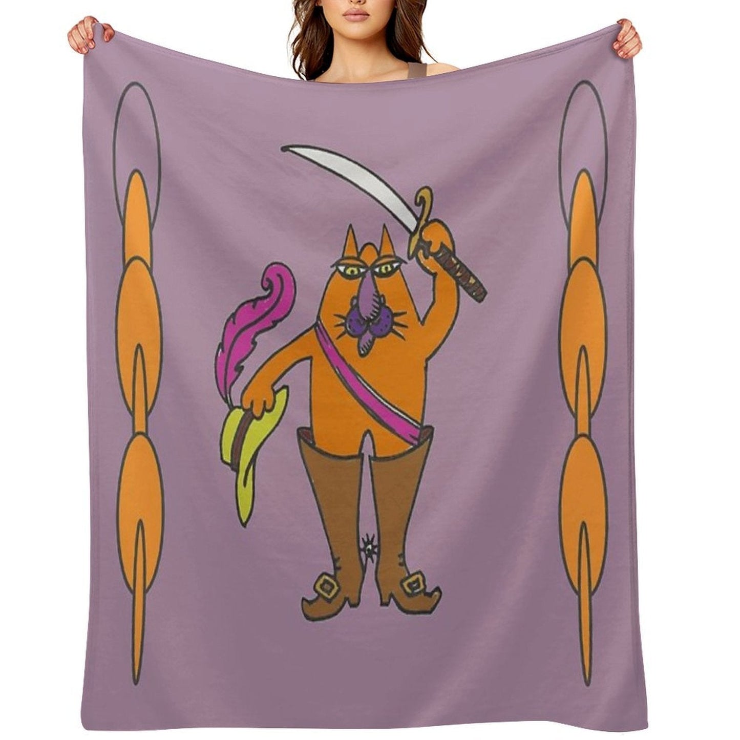 Puss in Boots Throw Blanket