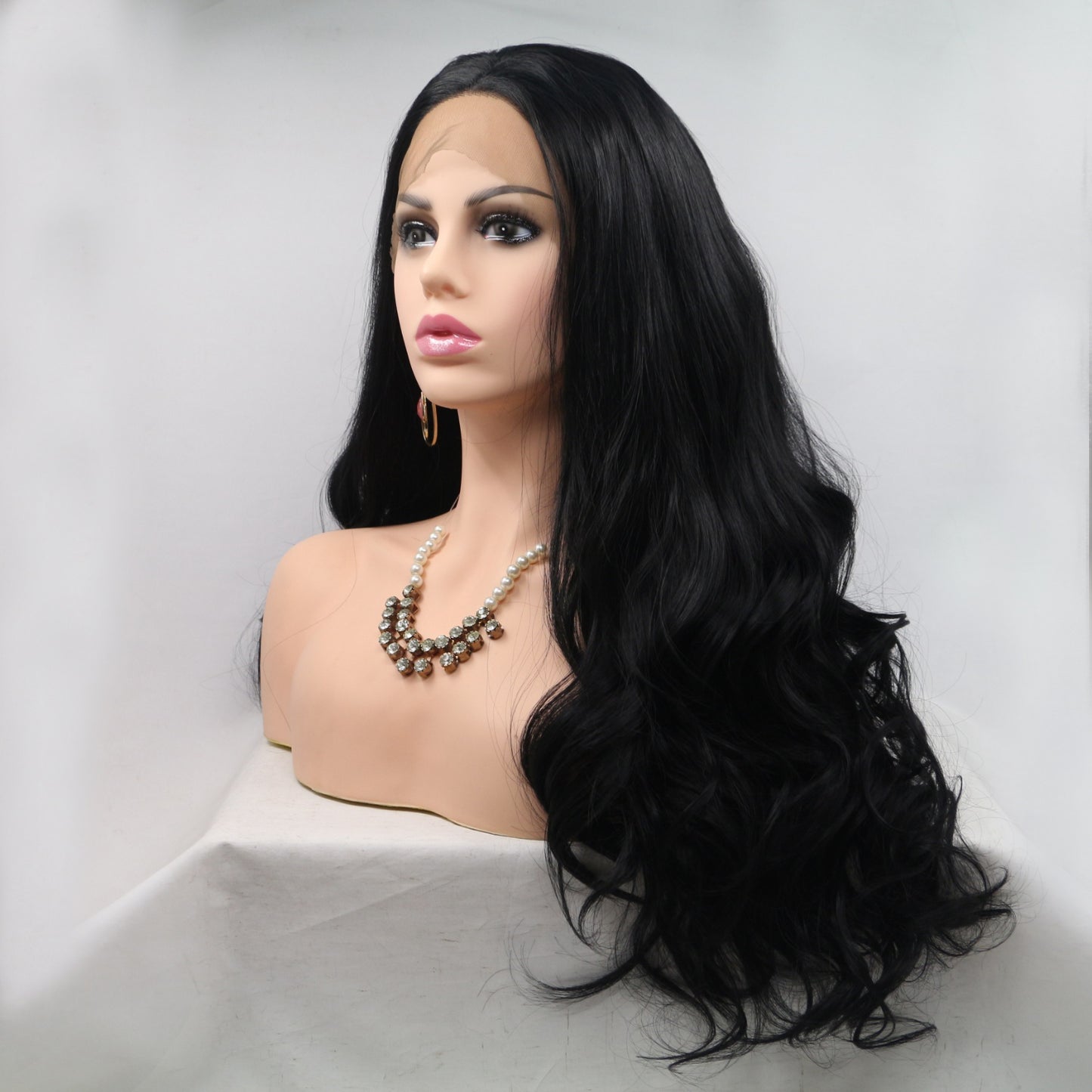 13*3" Lace Front Wigs Synthetic Long Wavy 24" 130% Density