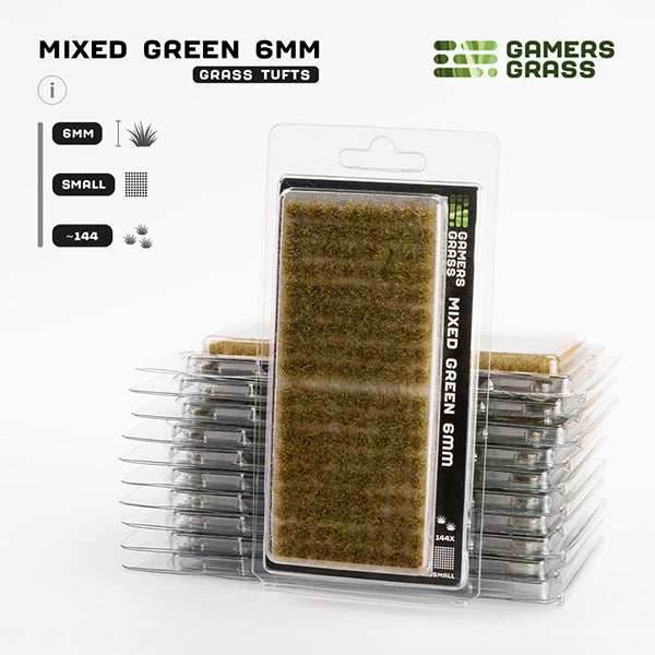 Gamers Grass Tufts: Mixed Green 6mm- Small - 