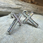 Serene Soul Opal Cross Earrings