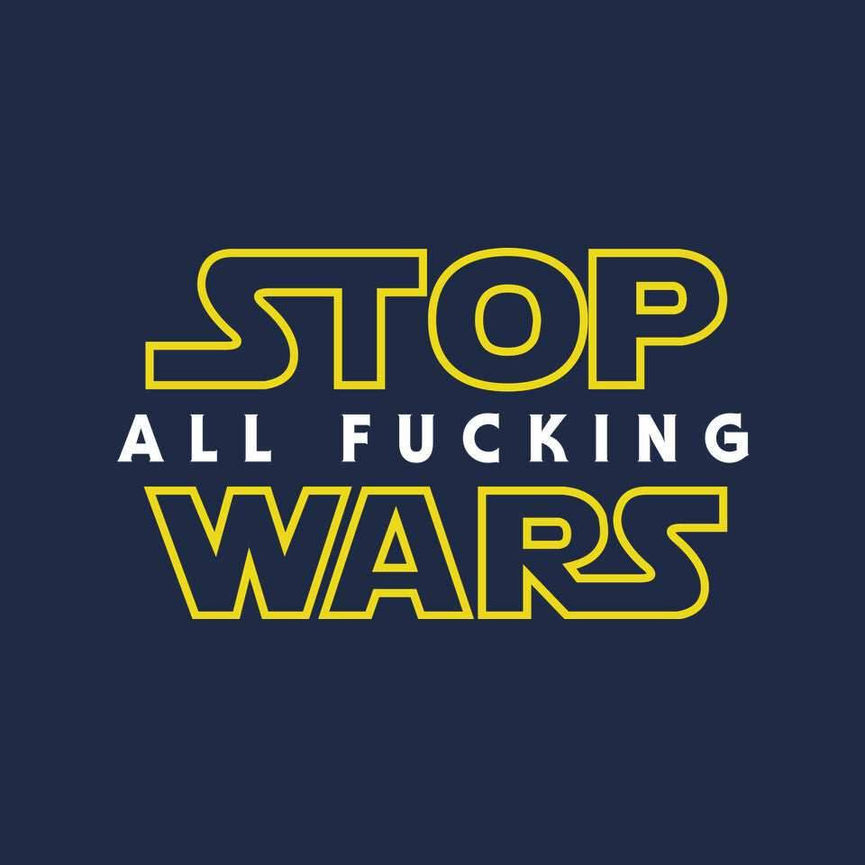 Stop Wars - None / Black / 13x13