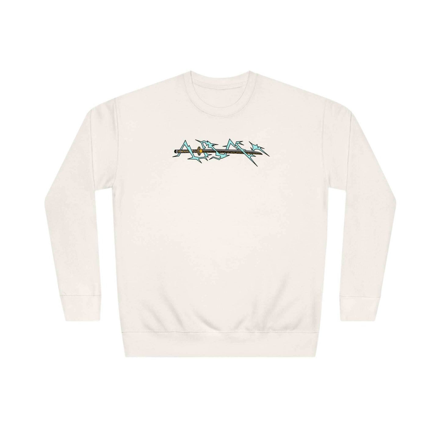 Zenitsu Sword Premium Anime Crewneck Sweatshirt - Ivory / S