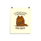 Mew-Bacca - None / White / 12x16