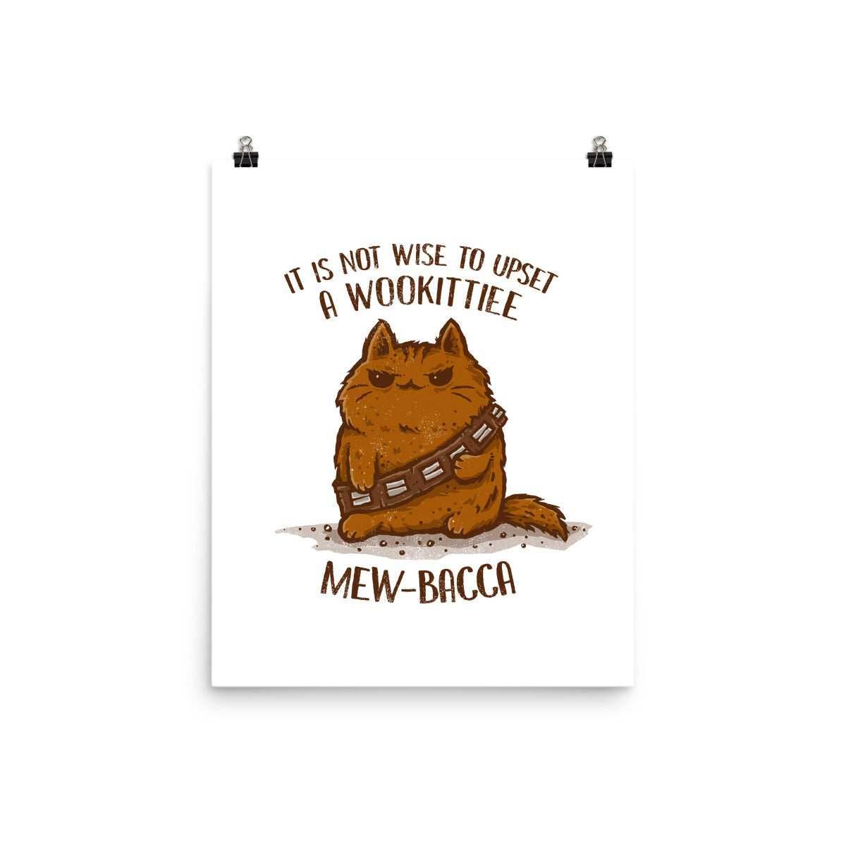 Mew-Bacca - None / White / 12x16