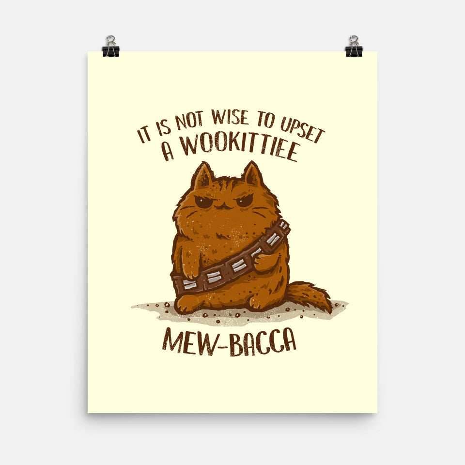 Mew-Bacca - None / White / 12x16