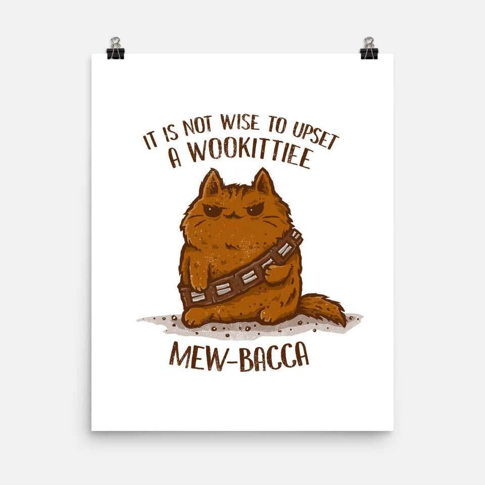 Mew-Bacca - None / White / 12x16