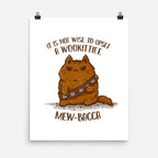 Mew-Bacca - None / White / 12x16