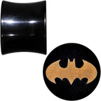 1/2 Organic Buffalo Horn Licensed Batman Logo Saddle Plug Set