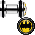 4G Stainless Steel Barbell Illusion Batman Mini Ear Plug Set