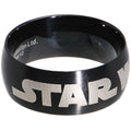 Licensed Black IP Star Wars Logo Ring