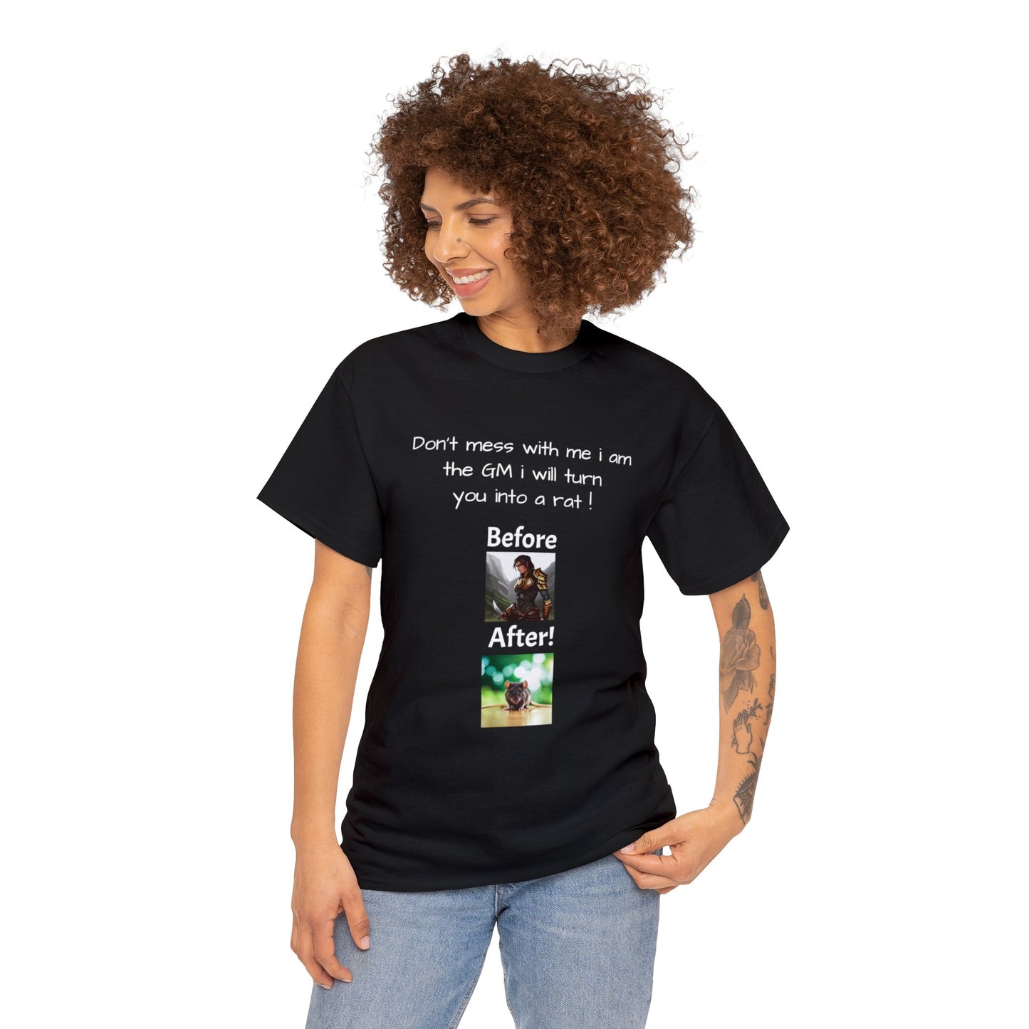 I am the GM i turn u into a rat Unisex Heavy Cotton Tee-DungeonDice1