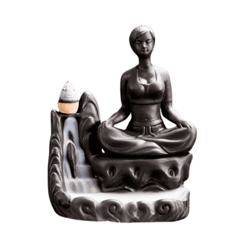 Yoga Meditation Incense Burner Waterfall - Brown 3