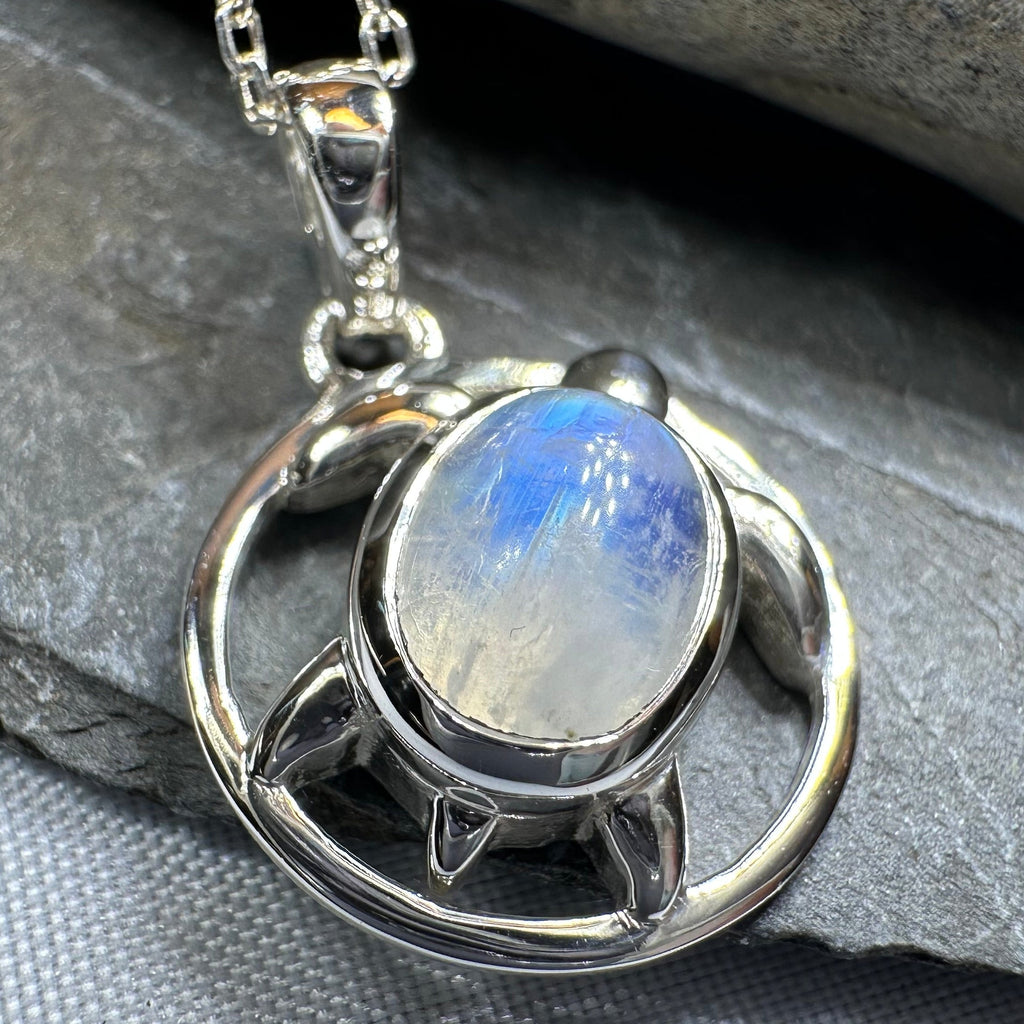 Moonstone Turtle Necklace