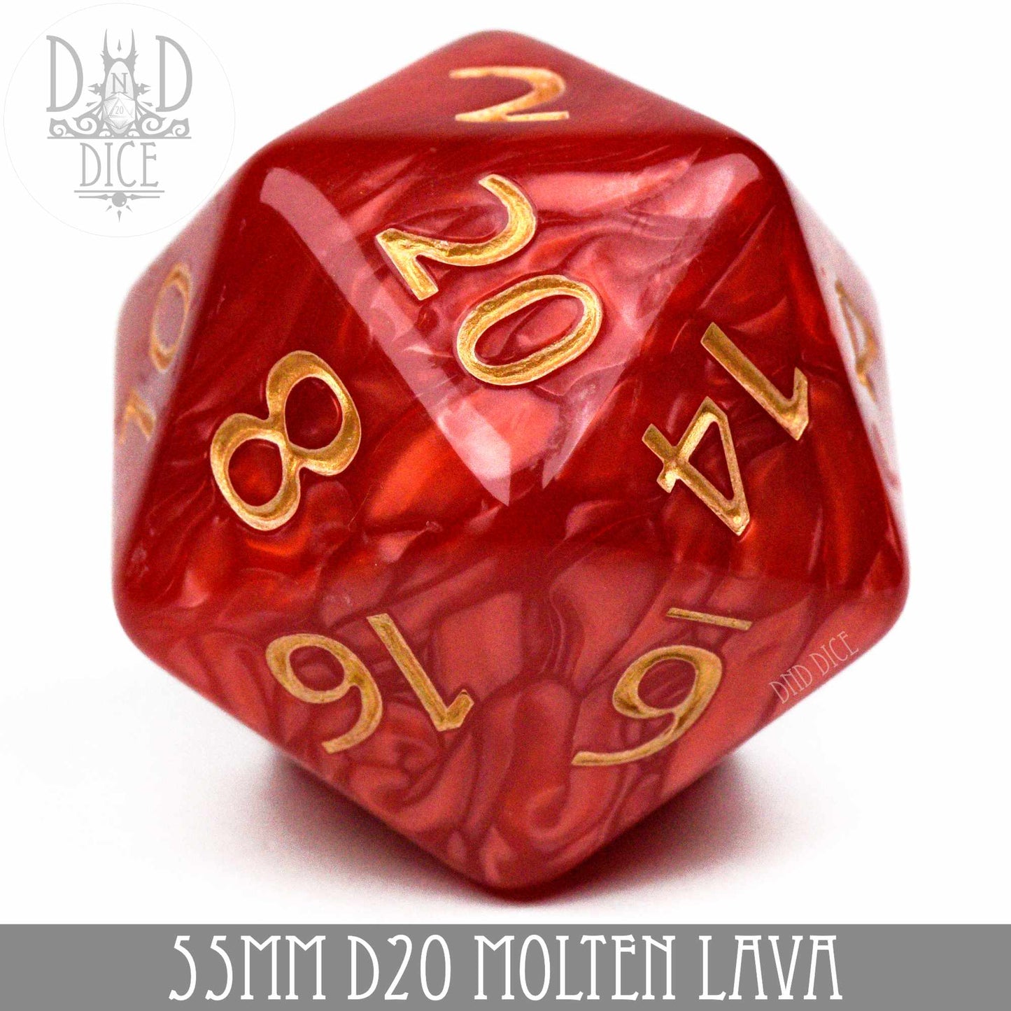 55mm D20 - Molten Lava